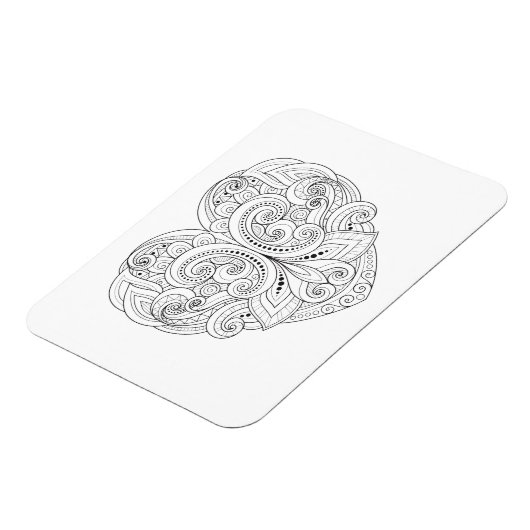 Abstracte hartslag magneet (Linkerzijde)