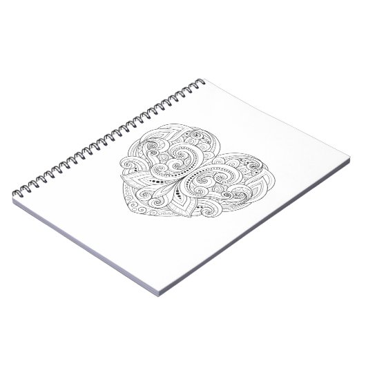 Abstracte hartslag notitieboek (Linkerzijde)