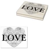 Abstracte hartslag rubberstempel (Gestempeld)