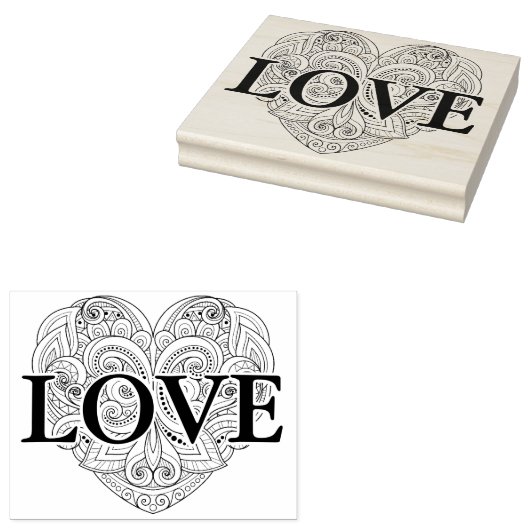 Abstracte hartslag rubberstempel (Gestempeld)