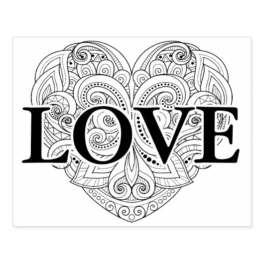 Abstracte hartslag rubberstempel (Afrduk)