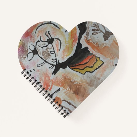 Abstracte hartslag voor Cave Art Notitieboek (Voorkant)