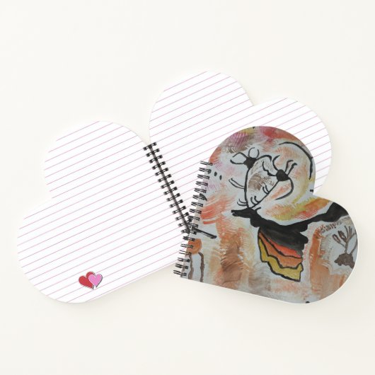 Abstracte hartslag voor Cave Art Notitieboek (Binnen)