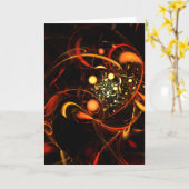 Abstracte hartslag Wenskaart Kaart (Gele Bloem)