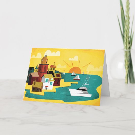 Abstracte havenstad kaart (Voorkant)