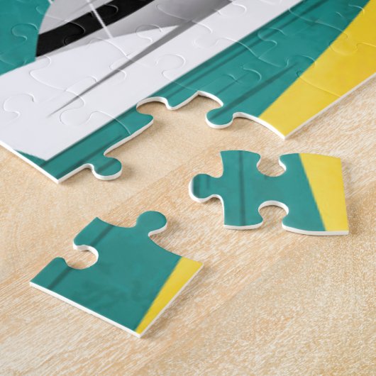 Abstracte havenstad legpuzzel (Zijkant)