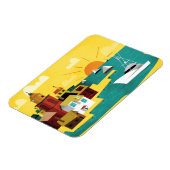 Abstracte havenstad magneet (Linkerzijde)