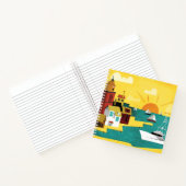 Abstracte havenstad notitieboek (Binnen)