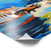 Abstracte havenvisboten foto afdruk (Hoek)