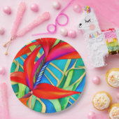 Abstracte Hawaiiaanse paradijsvogel Papieren Bordje (Feest)