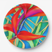 Abstracte Hawaiiaanse paradijsvogel Papieren Bordje (Voorkant)