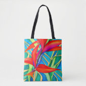 Abstracte Hawaiiaanse paradijsvogelbloem Tote Bag (Voorkant)