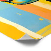 Abstracte hedendaagse digitale Boeddha schilderij Poster (Hoek)