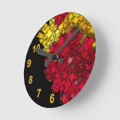 Abstracte hedendaagse geometrische Bold Gold-numme Ronde Klok (Hoek)