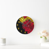 Abstracte hedendaagse geometrische Bold Gold-numme Ronde Klok (Huis)