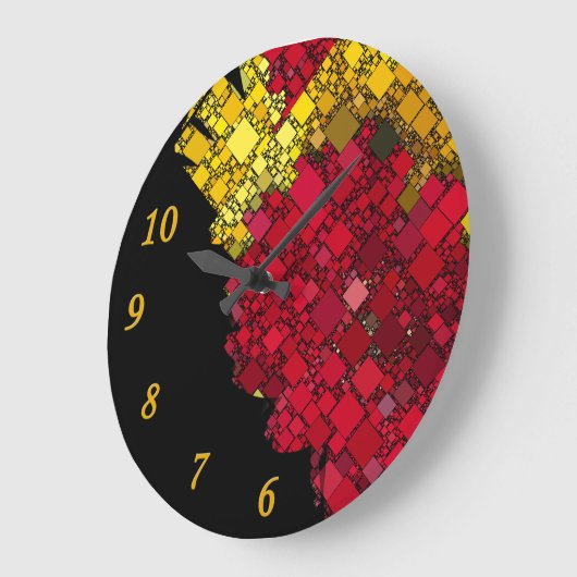 Abstracte hedendaagse geometrische vijf goudgetall grote klok (Hoek)