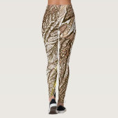 abstracte hedendaagse grote patroontinten van brui leggings (Achterkant)