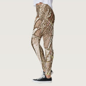 abstracte hedendaagse grote patroontinten van brui leggings (Links)