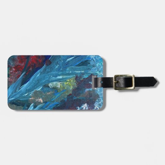 Abstracte hedendaagse kleurrijke bagagelabel (Voorkant horizontaal)