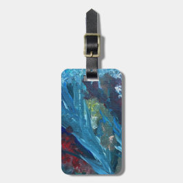 Abstracte hedendaagse kleurrijke bagagelabel