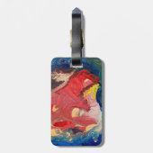 Abstracte hedendaagse kleurrijke bagagelabel (Achterkant verticaal)