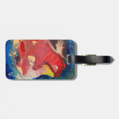 Abstracte hedendaagse kleurrijke bagagelabel (Achterkant horizontaal)