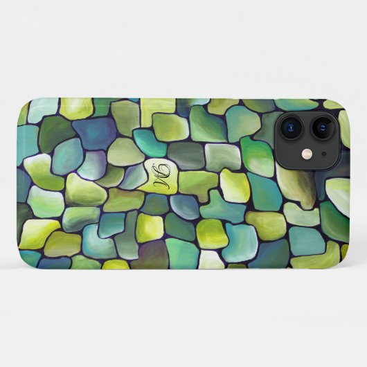 Abstracte hedendaagse monogrammen van het Artdeco- Case-Mate iPhone Case (Achterkant (horizontaal))