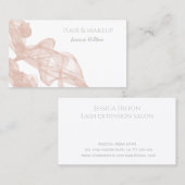 Abstracte hedendaagse roos gouden glitter business visitekaartje (Voorkant / Achterkant)