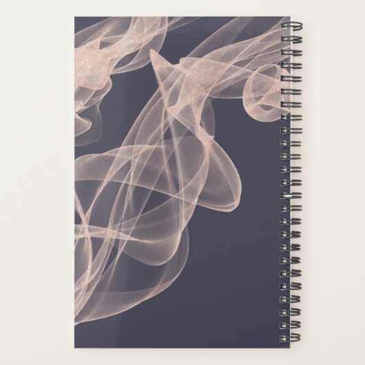 Abstracte hedendaagse roos goudglitterplanner planner (Achterkant)