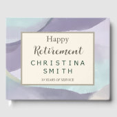 Abstracte Hedendaagse Waterverf Pensioen Partij Gastenboek (Voorkant)