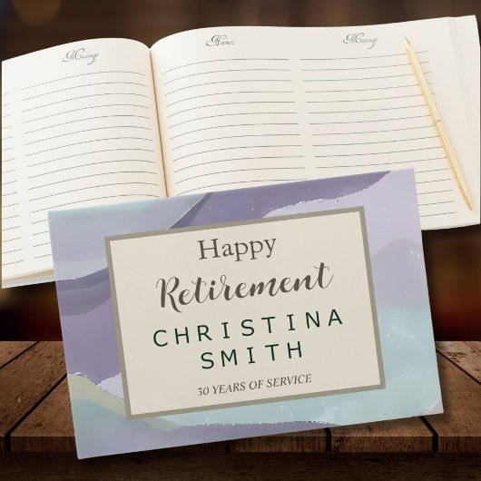 Abstracte Hedendaagse Waterverf Pensioen Partij Gastenboek