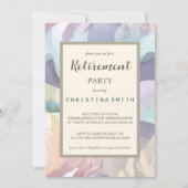 Abstracte Hedendaagse Waterverf Pensioen Partij Kaart (Voorkant)