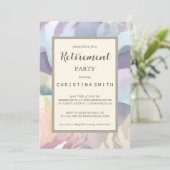 Abstracte Hedendaagse Waterverf Pensioen Partij Kaart (Staand voorkant)