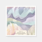 Abstracte Hedendaagse Waterverf Pensioen Partij Servet (Voorkant)