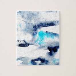 Abstracte heldere aquarel geschilderde textuur. legpuzzel