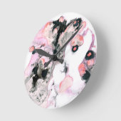 abstracte heldere aquarel ronde klok (Hoek)