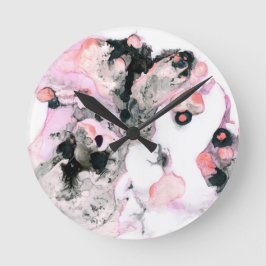 abstracte heldere aquarel ronde klok