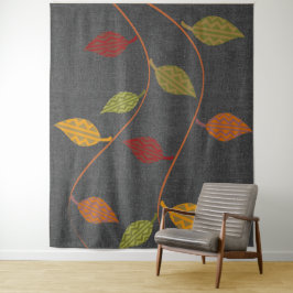 Abstracte, heldere bladetekens wandkleed