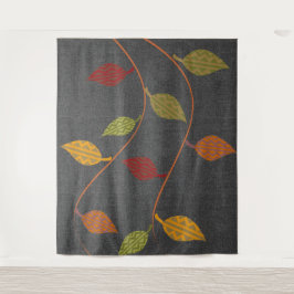 Abstracte, heldere bladetekens wandkleed