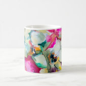 Abstracte heldere decoratieve achtergrond. Flo Koffiemok (Center)