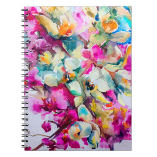 Abstracte heldere decoratieve achtergrond. Flo Notitieboek
