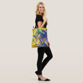 Abstracte heldere kleuren tote bag (Op model)