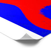 Abstracte, heldere kleuren voor bass Guitar schild Poster (Hoek)