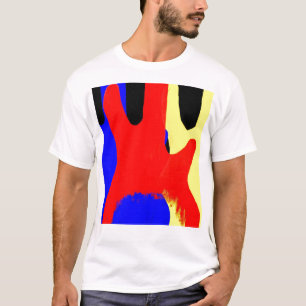Abstracte, heldere kleuren voor bass Guitar schild T-shirt