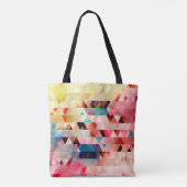 Abstracte heldere kleurrijke waterverf achtergrond tote bag (Achterkant)
