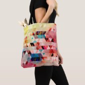 Abstracte heldere kleurrijke waterverf achtergrond tote bag (Dichtbij)