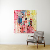 Abstracte heldere kleurrijke waterverf achtergrond wandkleed (In Situ (horizontaal))