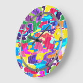 Abstracte heldere multicolored grote klok (Hoek)