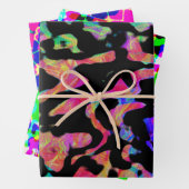 Abstracte heldere Neon Vaporwave Inpakpapier Vel (In situ)