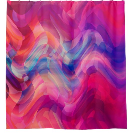 Abstracte heldere roze, multicolored achtergrond. douchegordijn (Voorkant)